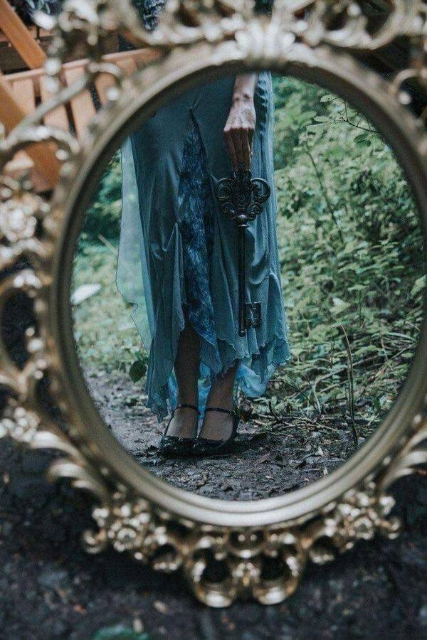 A key held to the mirror's reflection