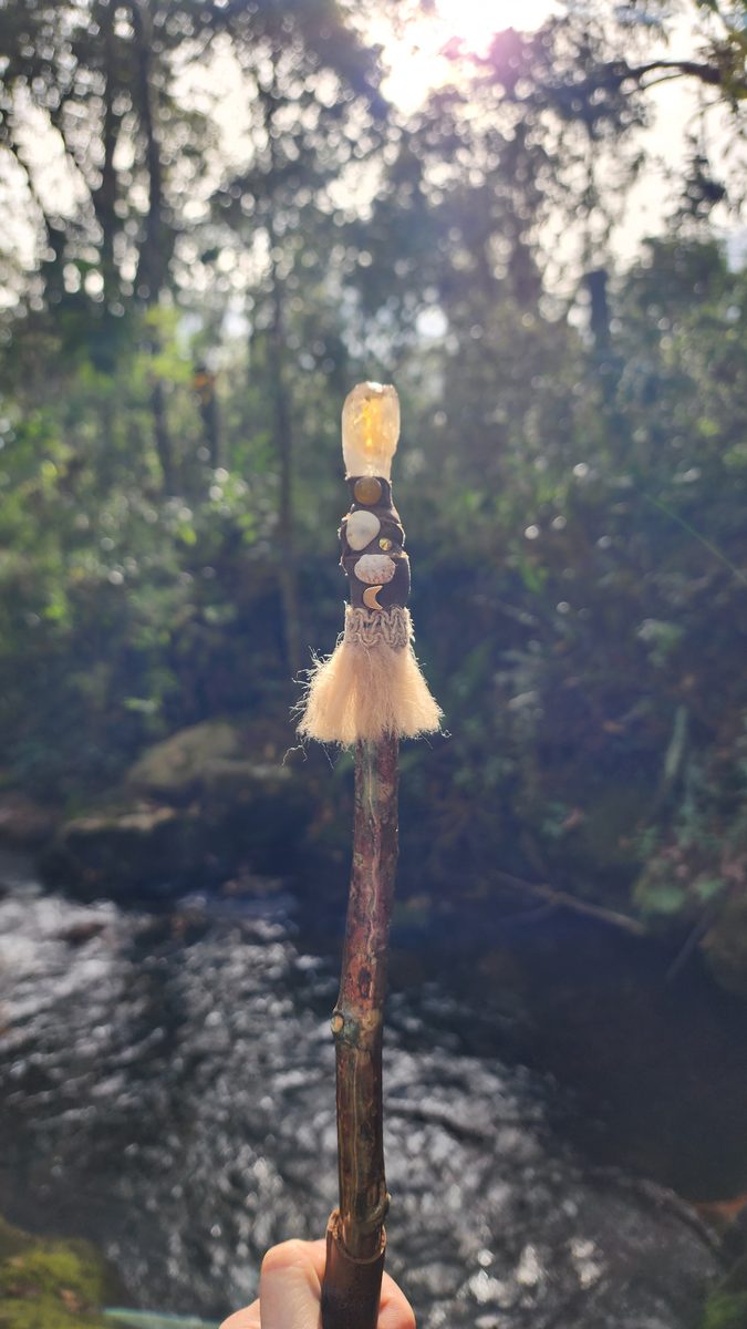 Crystal wand citrine moon