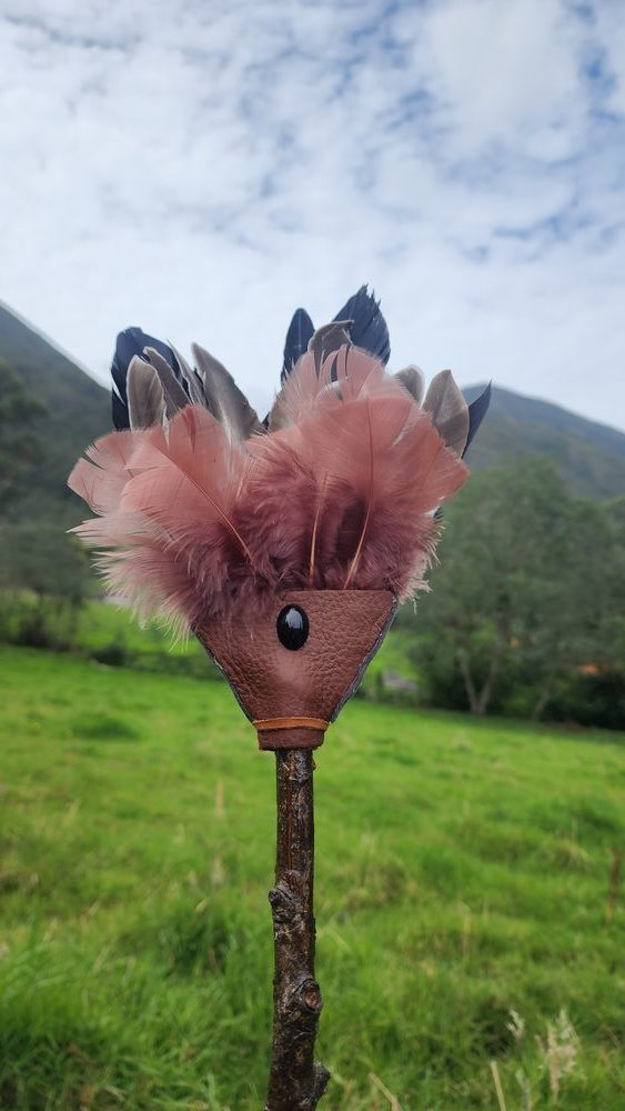 Rose feather wand